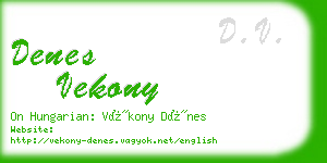 denes vekony business card